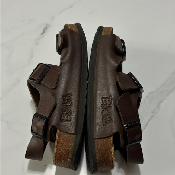 Birkenstock Brown Leather Sandals - Picture 5 of 6